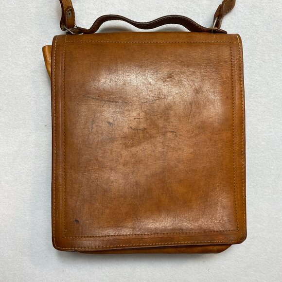 VINTAGE CANOA Crossbody Shoulder Bag Tan Pouch Phone Wallet 80s - Picture 6 of 16